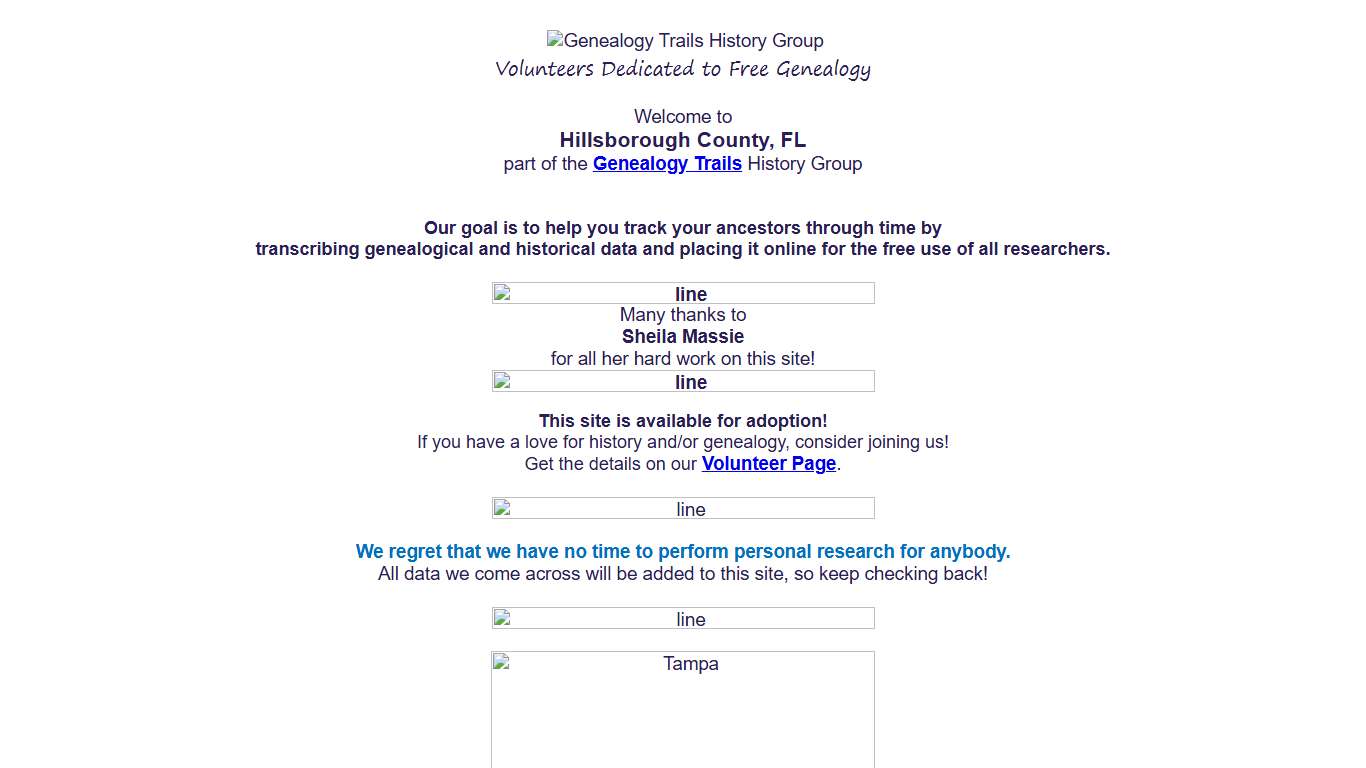 Free Records for Family Researching in Hillsborough County Florida